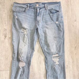 Distressed Light Blue skinny Jeans Original Use
